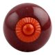 Cherry Solid Round Orange Fitting Ceramic Knob